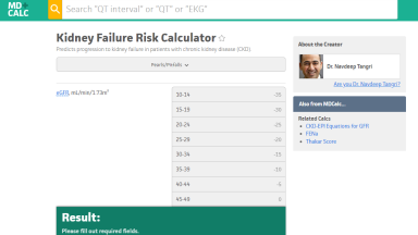Kidney disease risk calculators